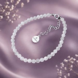 Armband met roestvrijstalen verlengkettinkje rozenkwarts