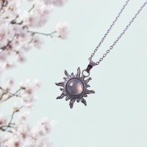 Ketting met zon hanger labradoriet