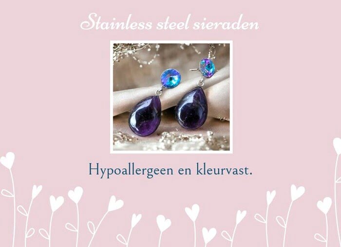 Donkerzilverkleurige oorbellen met amethist druppels en Swarovski stenen in de kleur Vitrail Light.