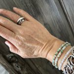 Klantfoto amazoniet en regenboogmaansteen armband